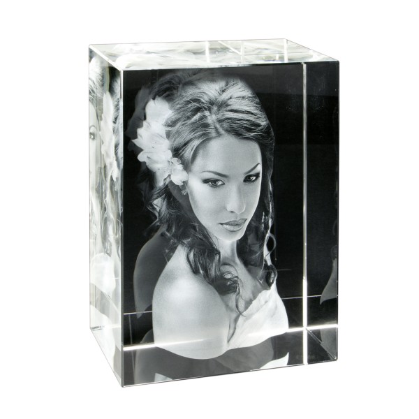 Foto in 3D in cubo in cristallo XL150x200x100 mm 1-10 persone